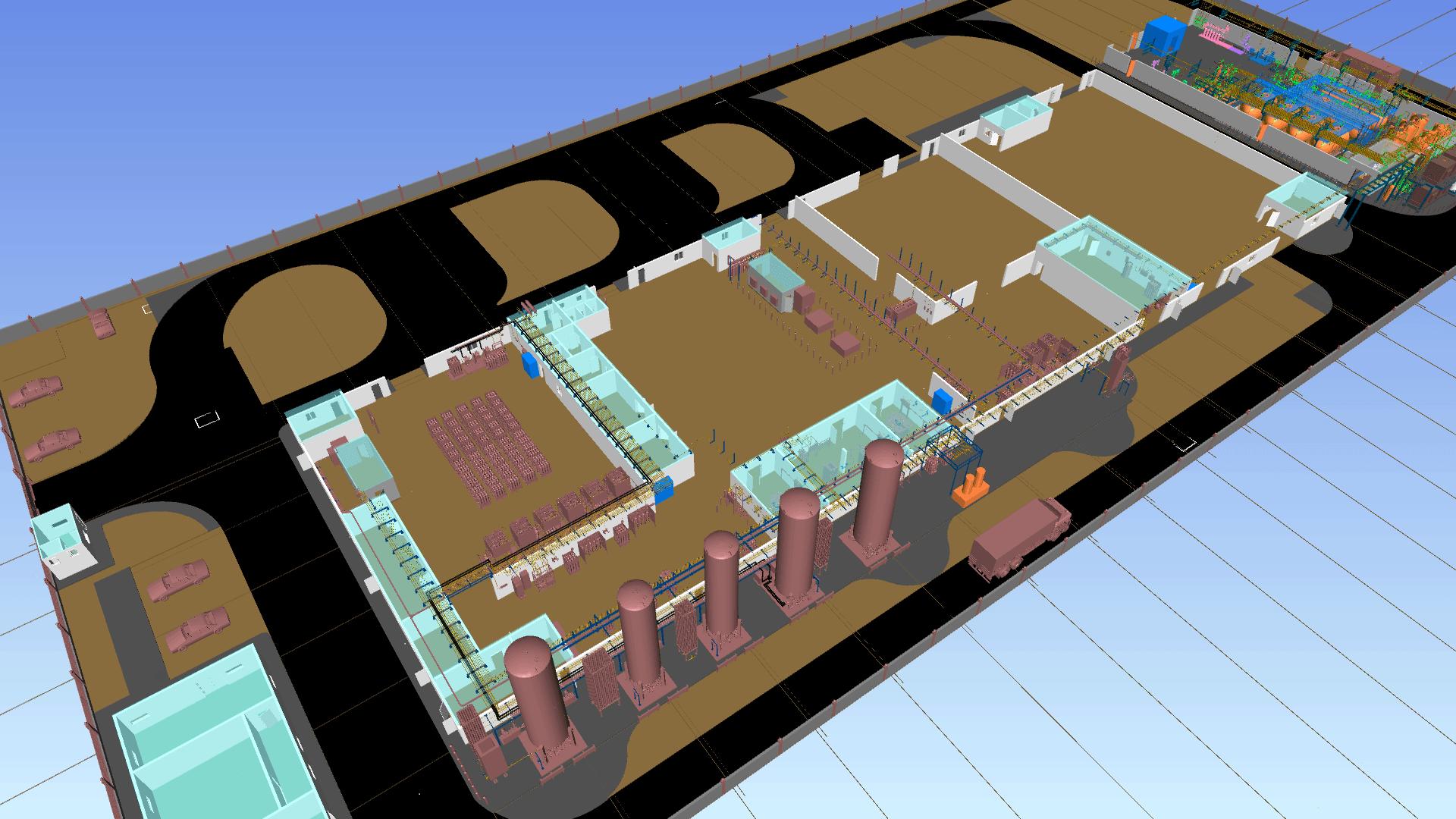 iGAS Technology Solutions | 3D Modelled Cylinder Filling Plant 0