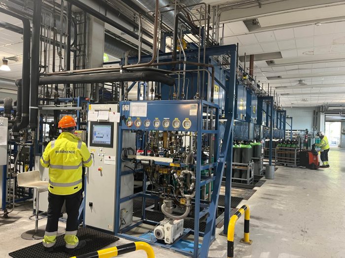 Industrial gas processing plant undergoing annual inspection and safety compliance checks